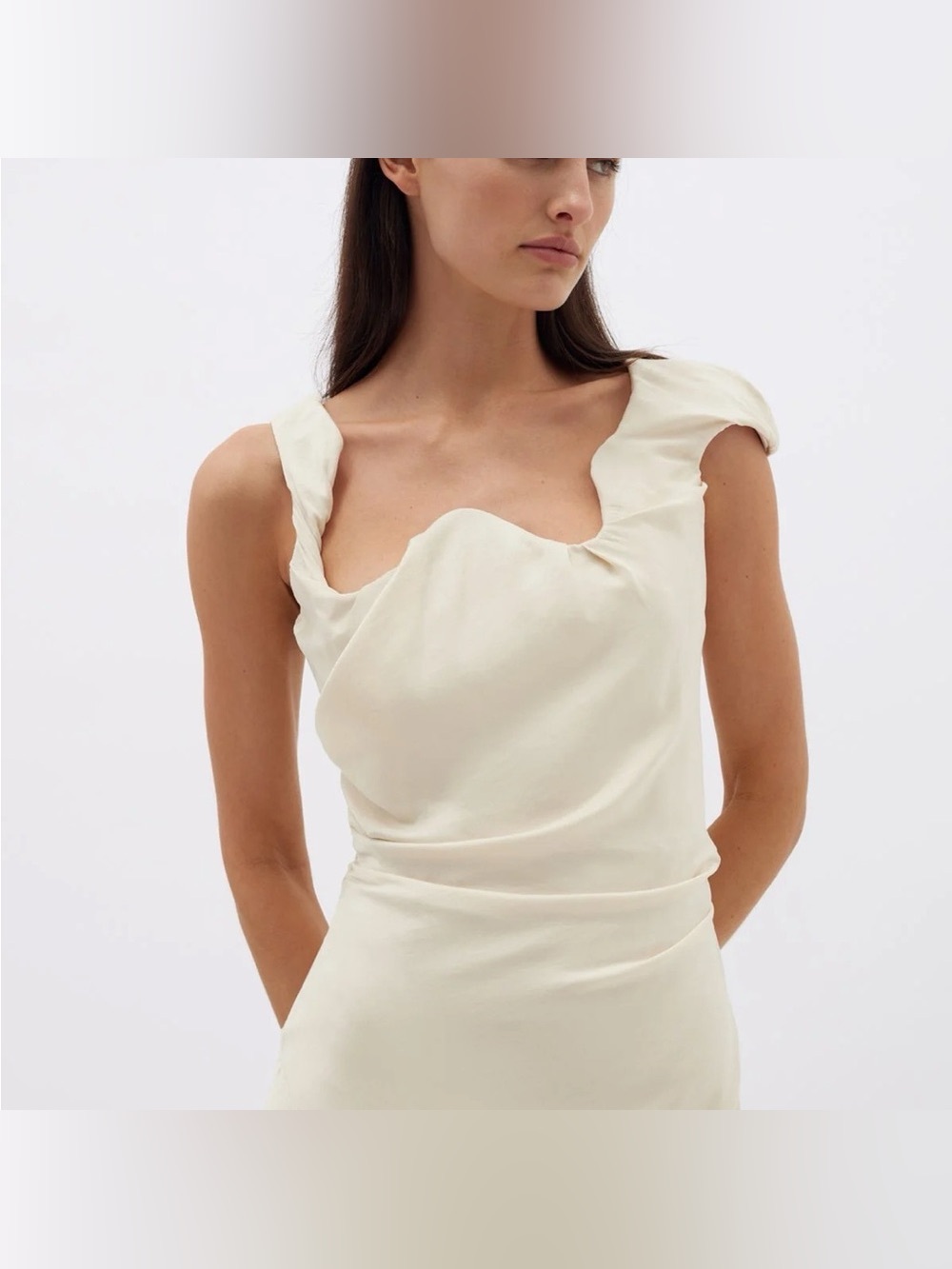 Rachel Gilbert Nash cream Silk Dress US 6 $880 new !